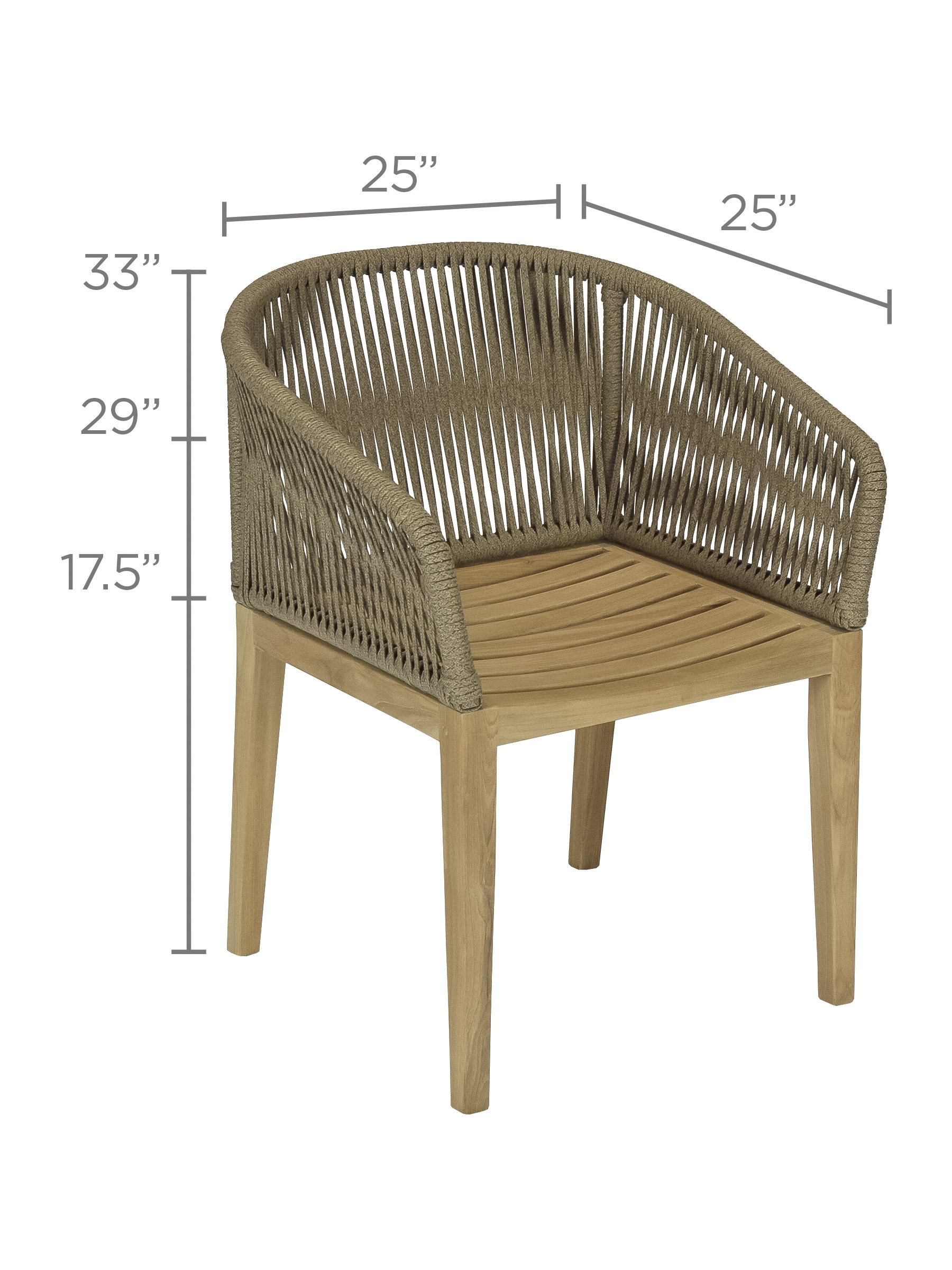 Royal Teak Collection Malibu Rope Dining Chair