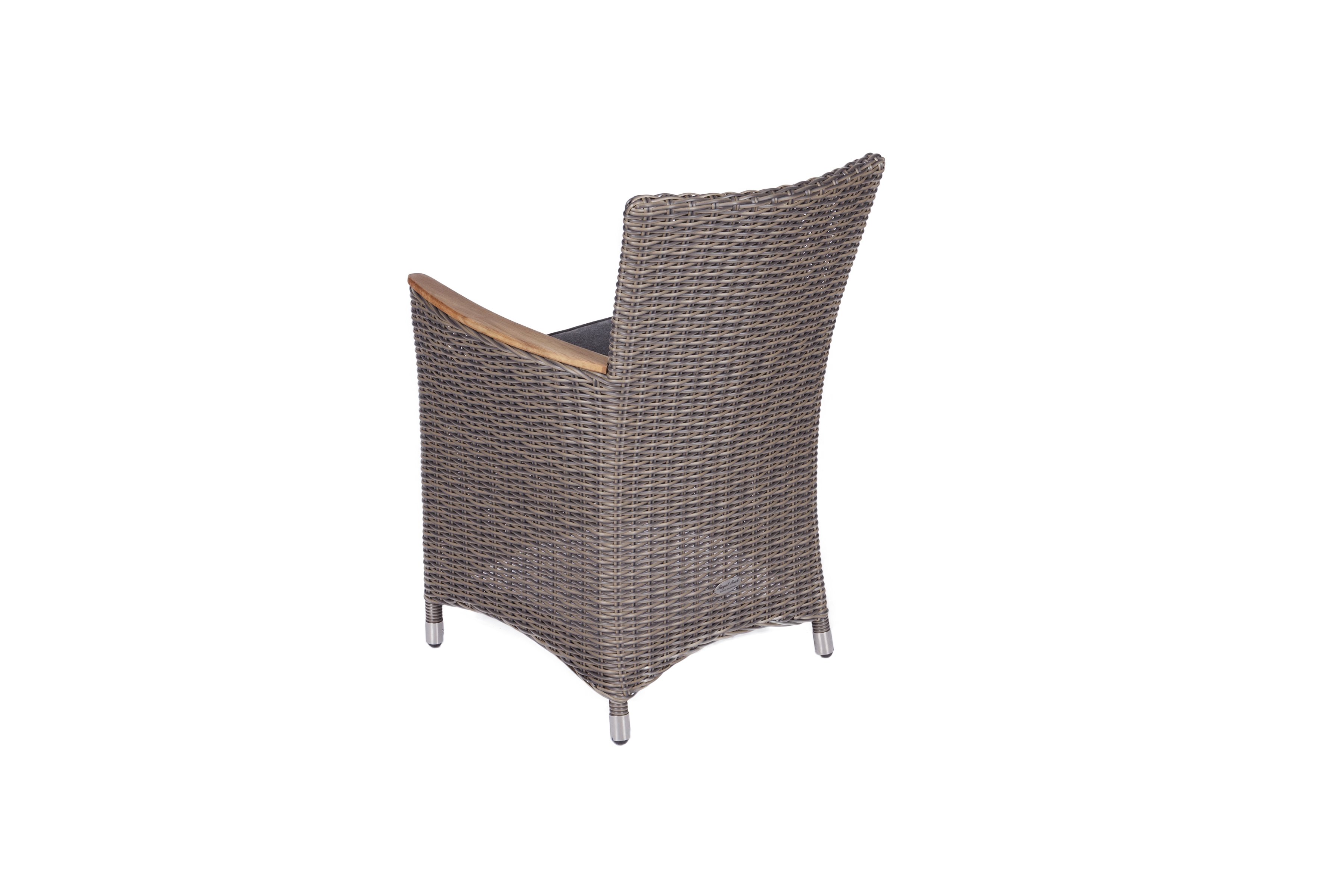 Royal Teak Collection Legacy Wicker Armchair w/Seat Cushion - Gray