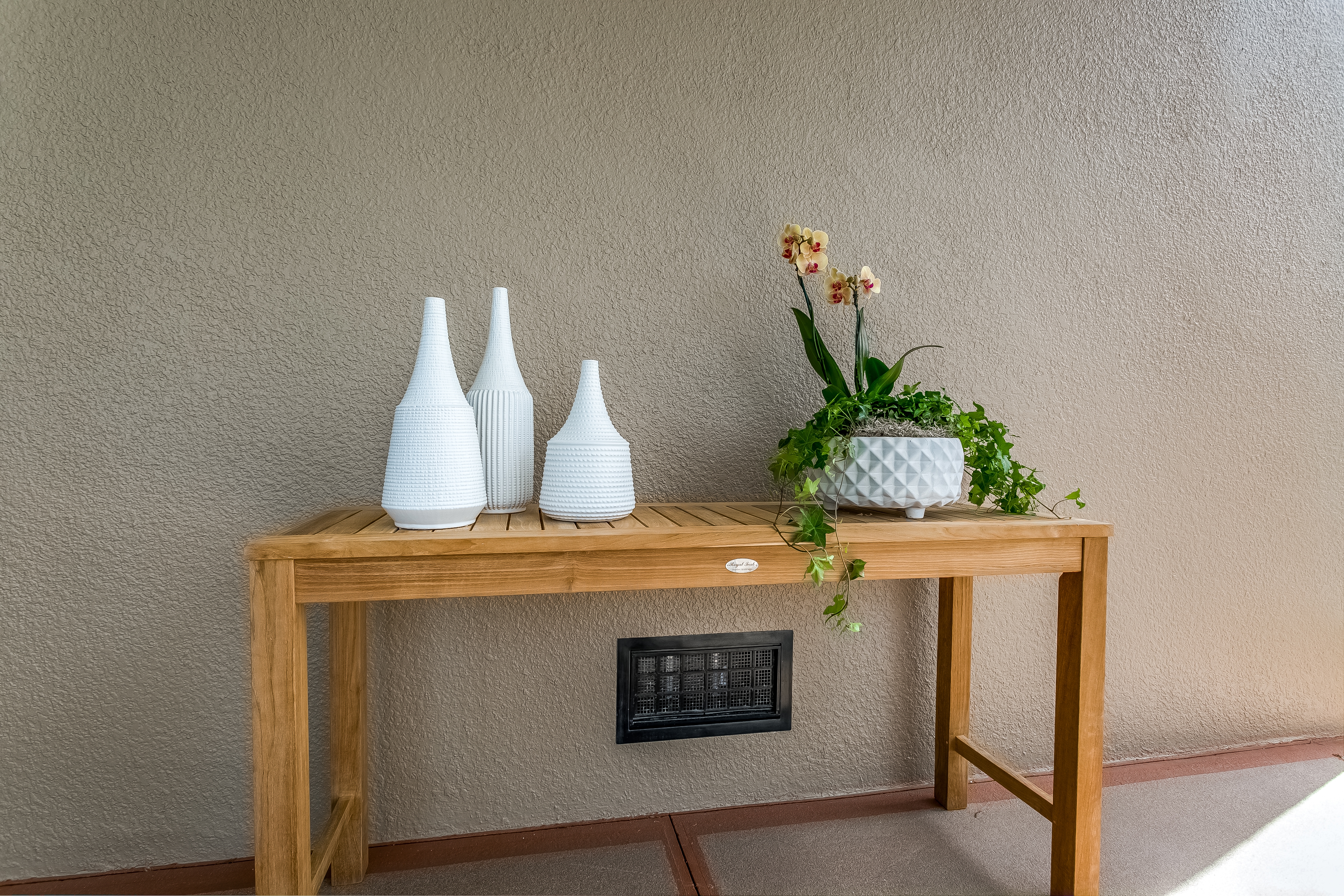 60" Solid Teak Console Table