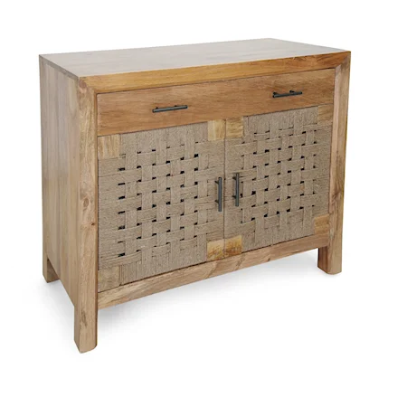 Accent Chest with Drawer in Natural Finish