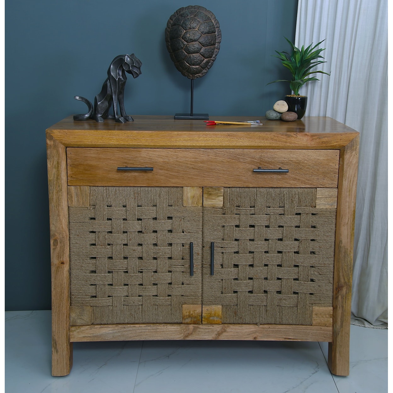 C2C Coast to Coast Imports Accent Chest with Drawer in Natural Finish