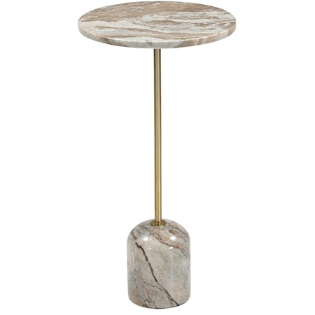 Aoede Browns & White Transitional Accent Table