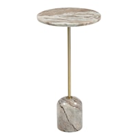 Aoede Browns & White Transitional Accent Table