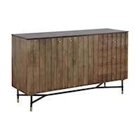 Rustic Two Door Three Drawer Credenza