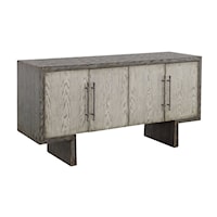 Contemporary Four Door Credenza