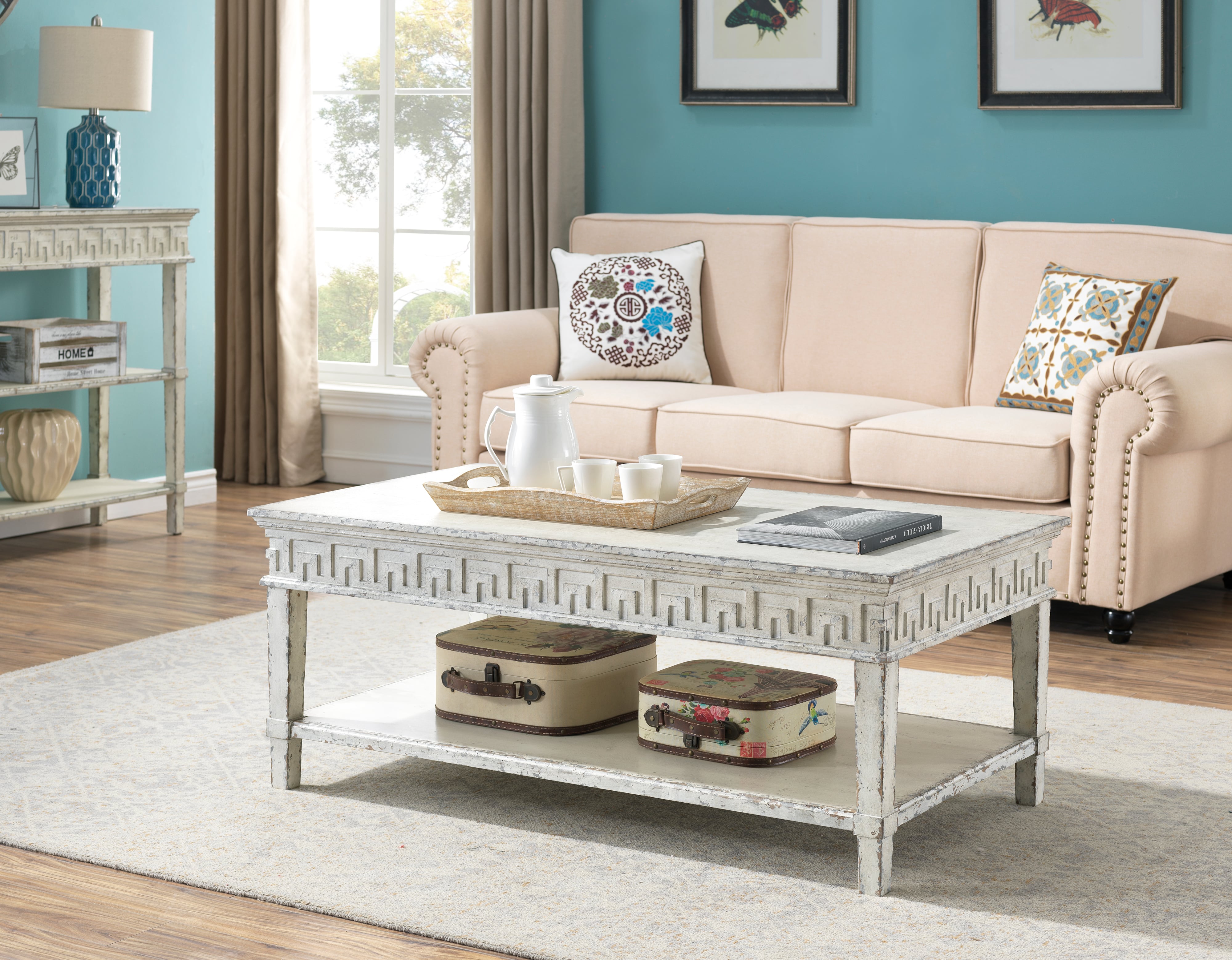 Coast2Coast Home Athens 60231 Farmhouse Coffee Table with Shelf Value