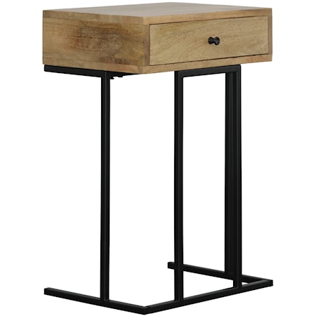 Industrial 1-Drawer End Table