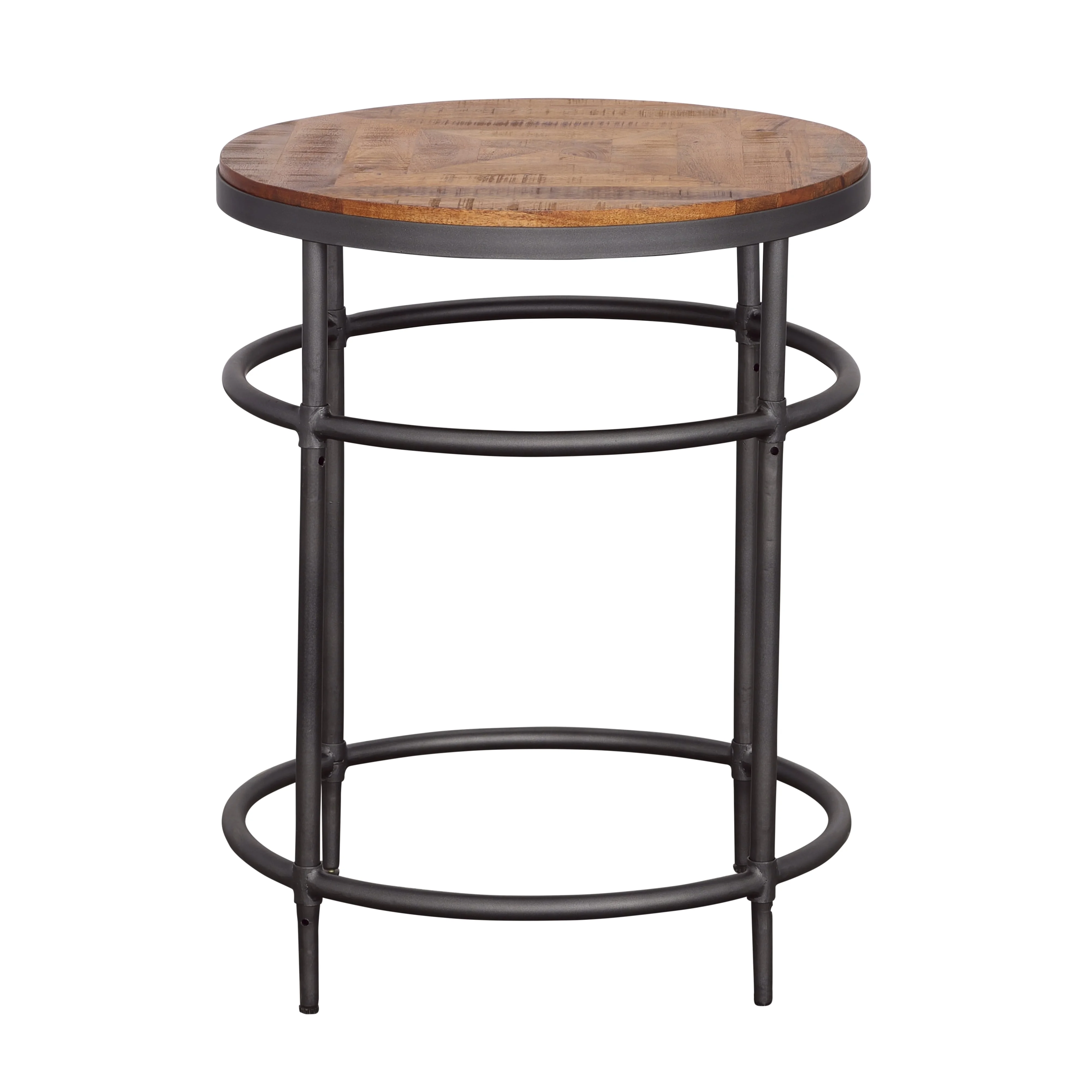 Coast2Coast Home Turner 92539 Industrial End Table with Mango Wood Top