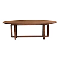 Transitional Solid Wood Oval Dining Table