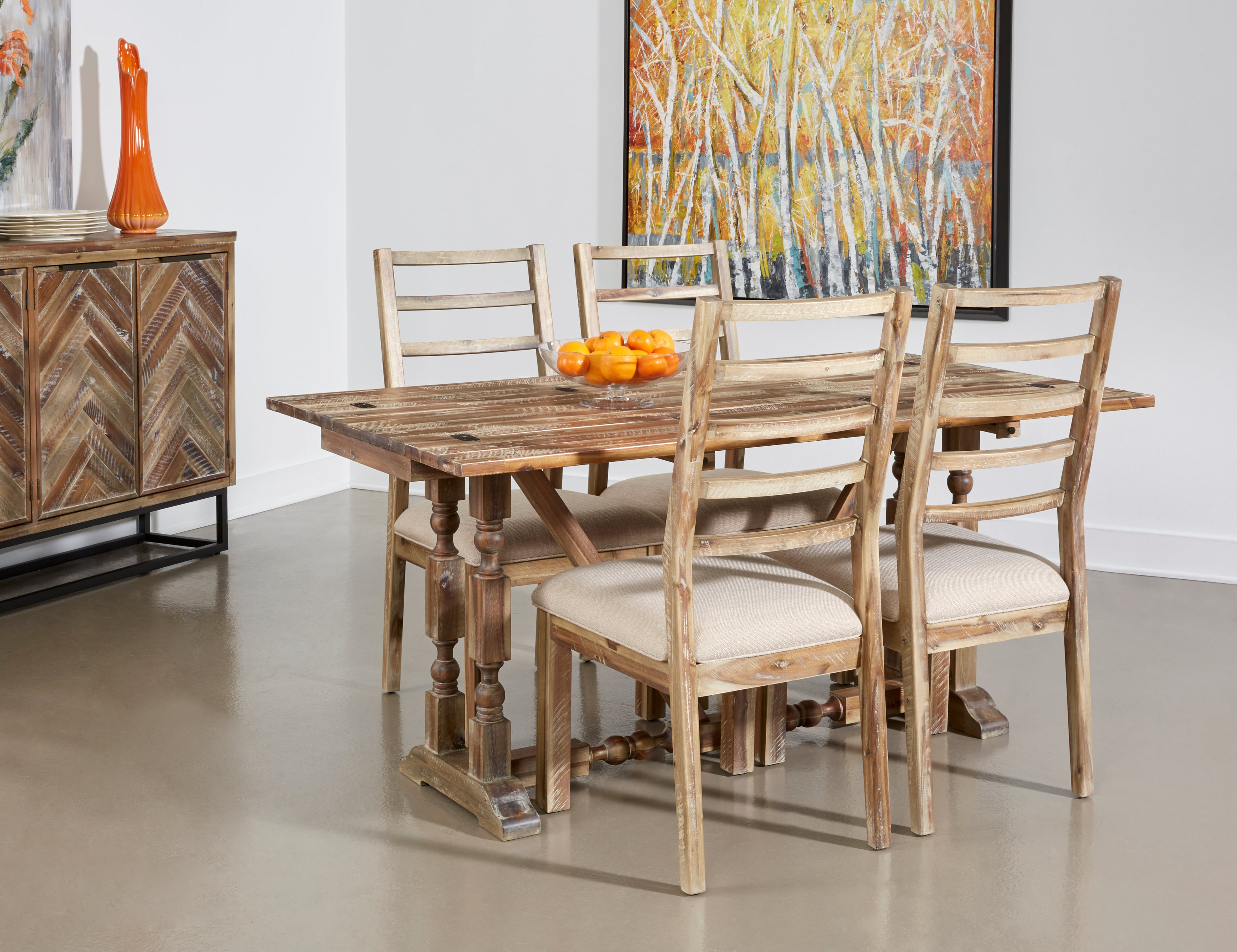 Coast2Coast Home Vail II 66114 Rustic Dining Chair with Slat Back