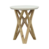 Contemporary End Table with Marble Top