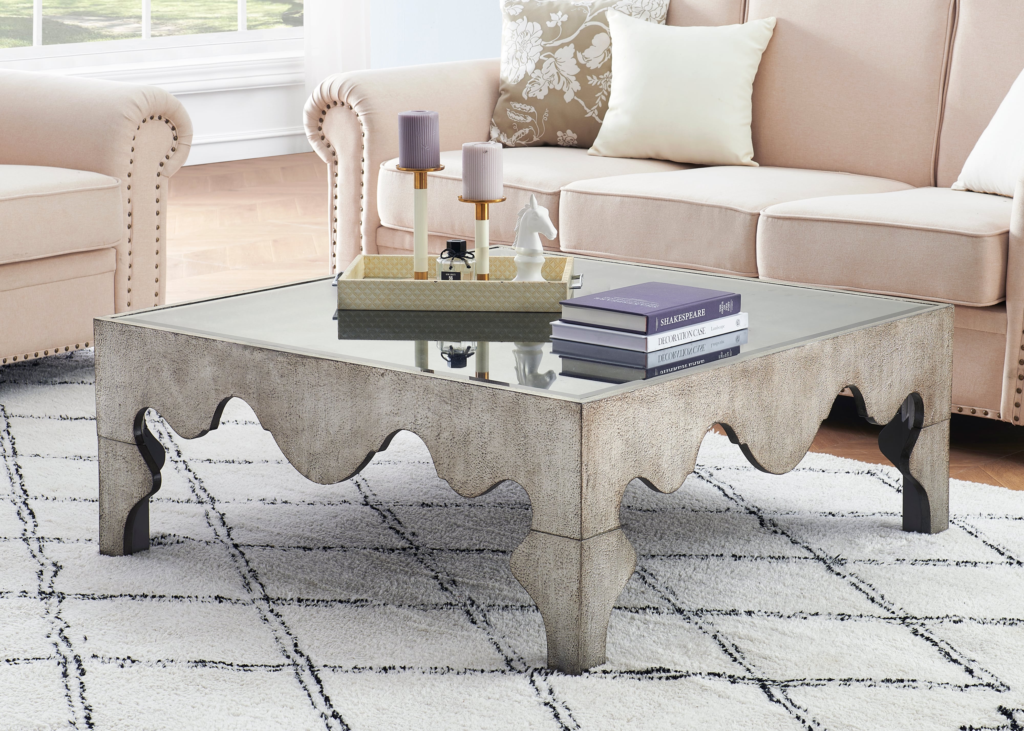 Coast2Coast Home Seville 71122 Contemporary Coffee Table with Tempered