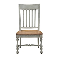 Rustic Slat-Back Dining Chair