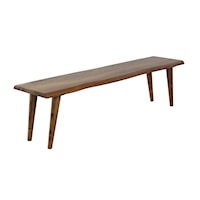 Transitional Wood Dining Bench