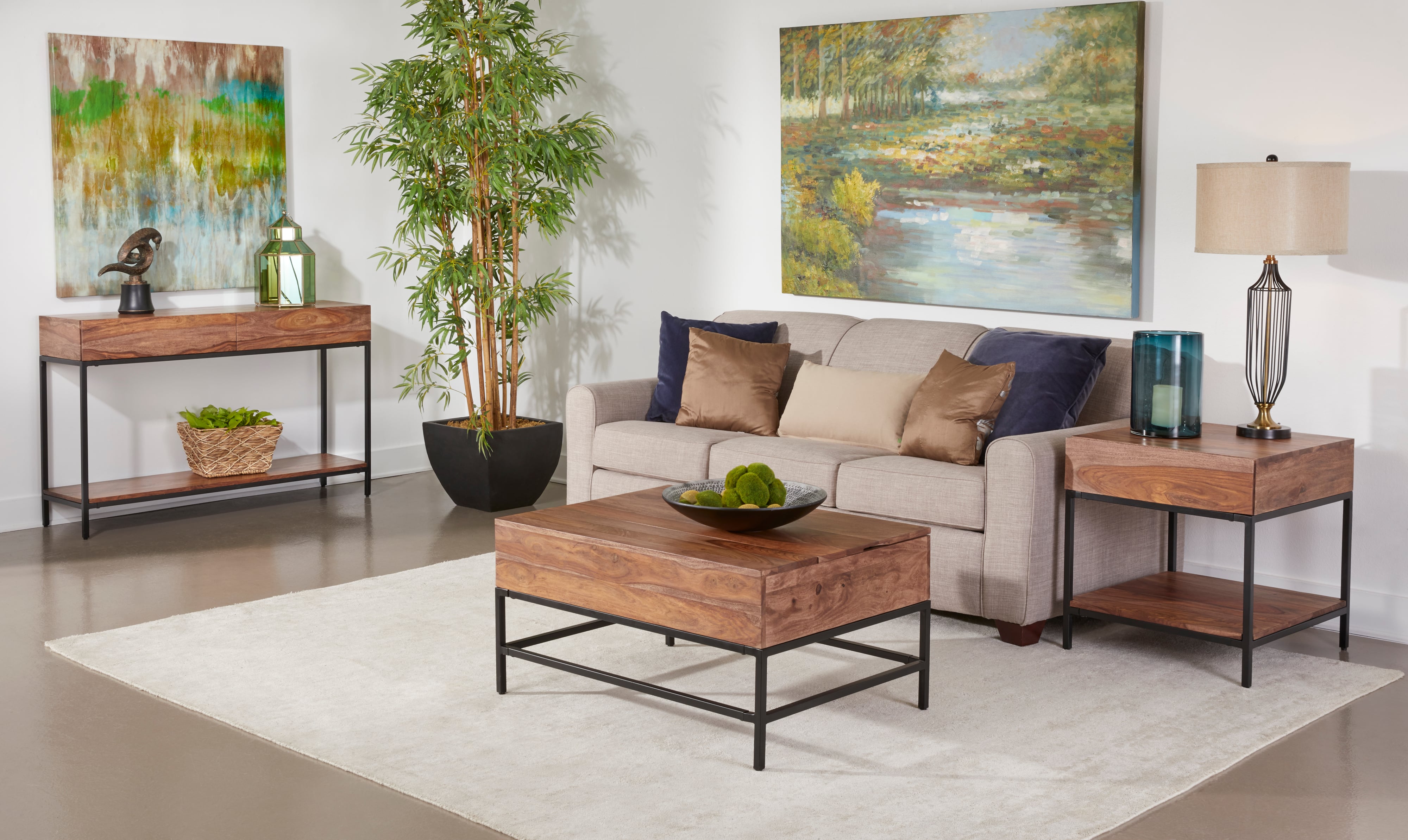 Coast2Coast Home Springdale II 73308 Rustic 2Drawer Console Table with