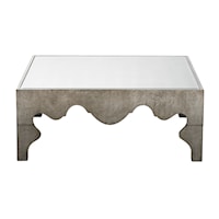 Contemporary Coffee Table with Tempered Glass Top