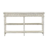 Farmhouse Console Table with 2 Shelves