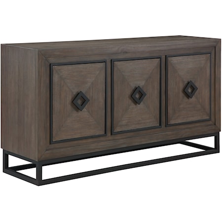 Transitional Three Door Credenza