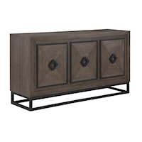 Transitional Three Door Credenza