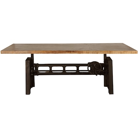 Industrial Adjustable Height Dining Table