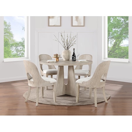 5-Piece Dining Set with Round Table