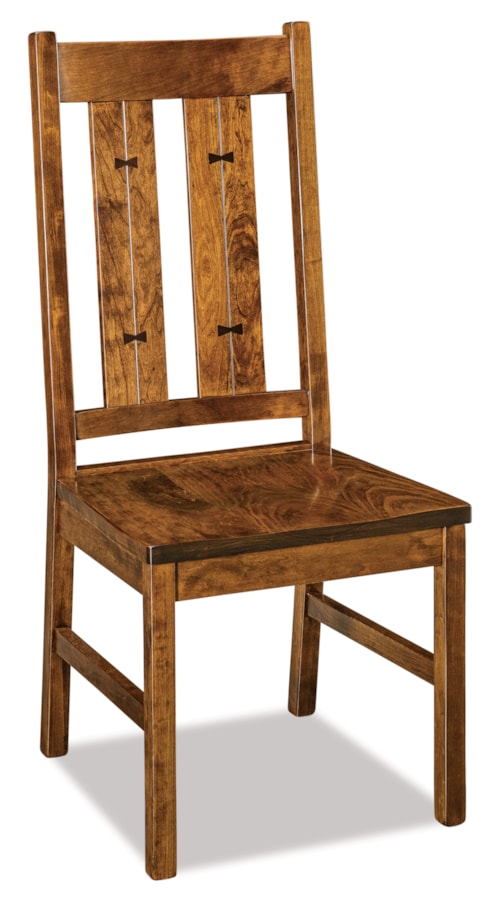 Traditional Butterfly Inlay Dining Side Chair