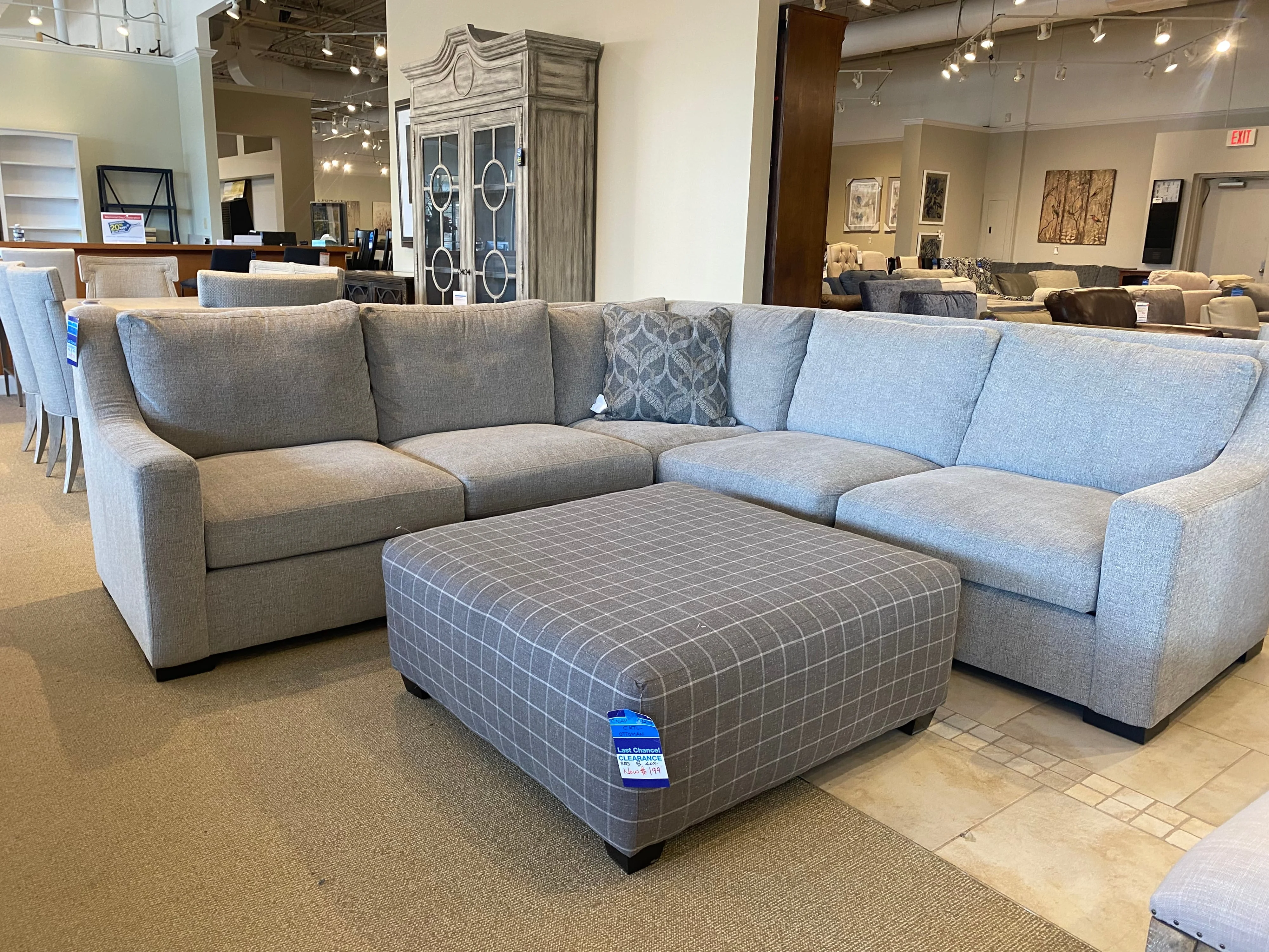 Bernhardt Clearance 3 Piece Sectional Belfort Furniture Sectional