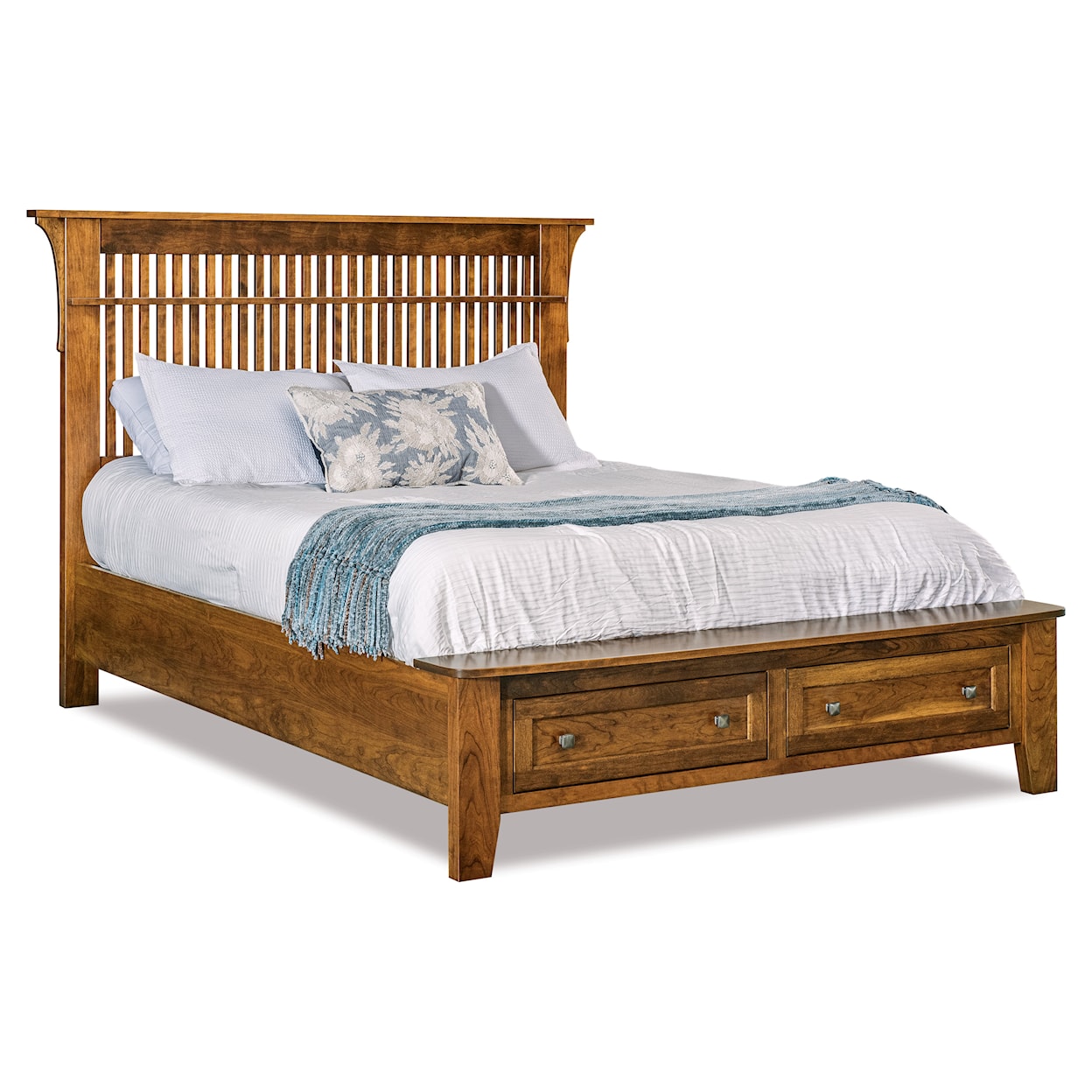 Archbold Furniture Bob Timberlake Queen Arts and Crafts Spindle Storage Bed