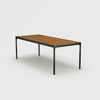 Four Bamboo & Black 82 Inch Dining Table