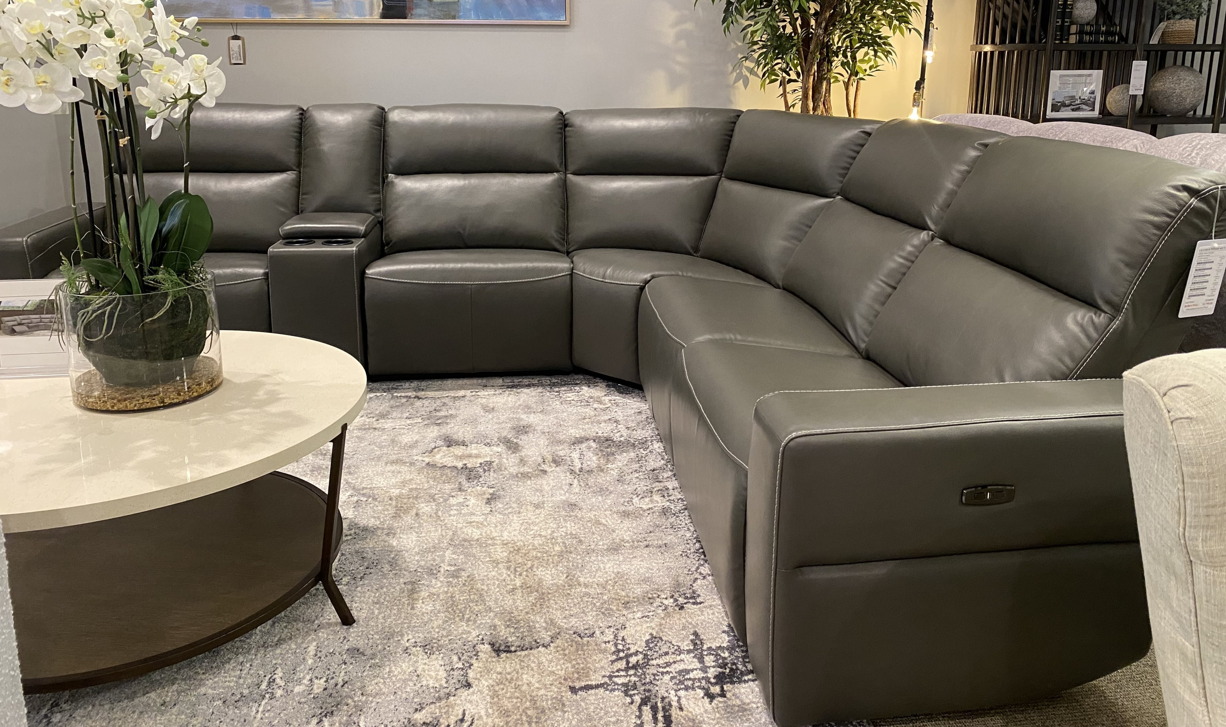 Urban Evolution 6033 Leather Power Sectional