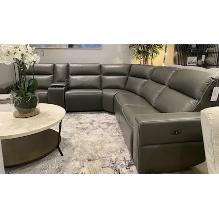 Leather Power Sectional