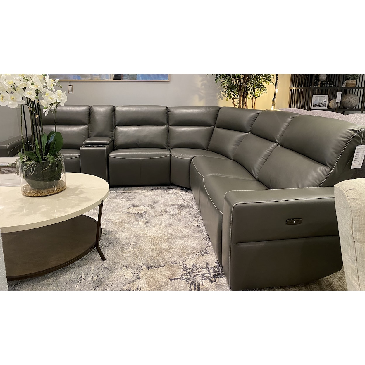 Urban Evolution 6033L Leather Power Sectional