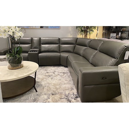 Leather Power Sectional