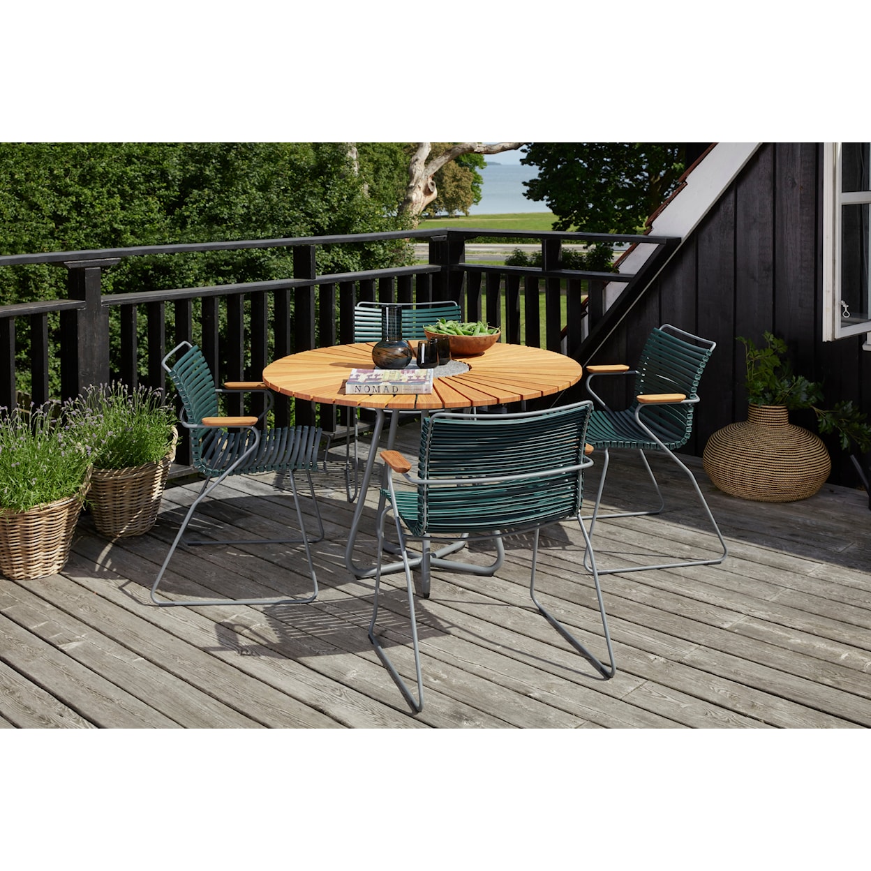 HOUE Outdoor Dining Sets 4 Piece Outdoor Dining Set