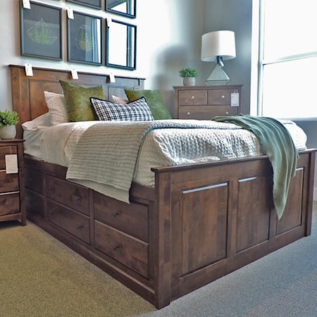 Queen Alder Shaker Chest Bed