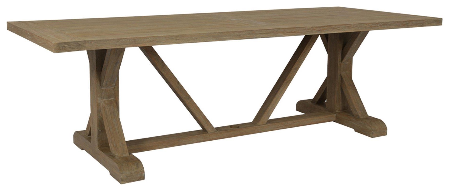 Sunset West Coastal Teak Coastal Teak 94 Inch Outdoor Dining Table