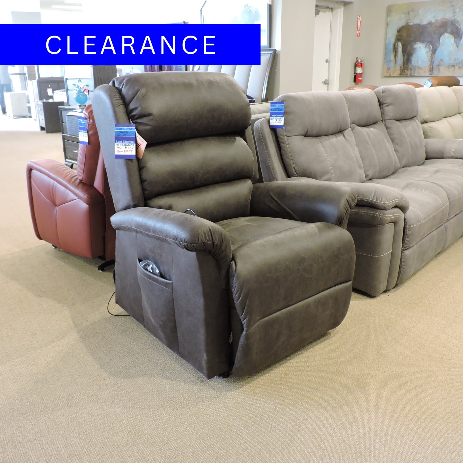 Clearance 579555243 Lift Recliner Belfort Furniture Recliner Three Way