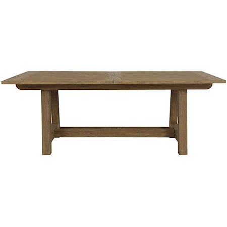 Teak 79-118 Inch Outdoor Dining Table With Leaf Extension