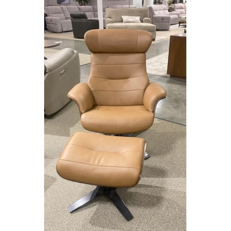 Camel Chair and Ottoman