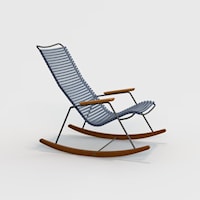 Click Pigeon Blue Rocking Chair