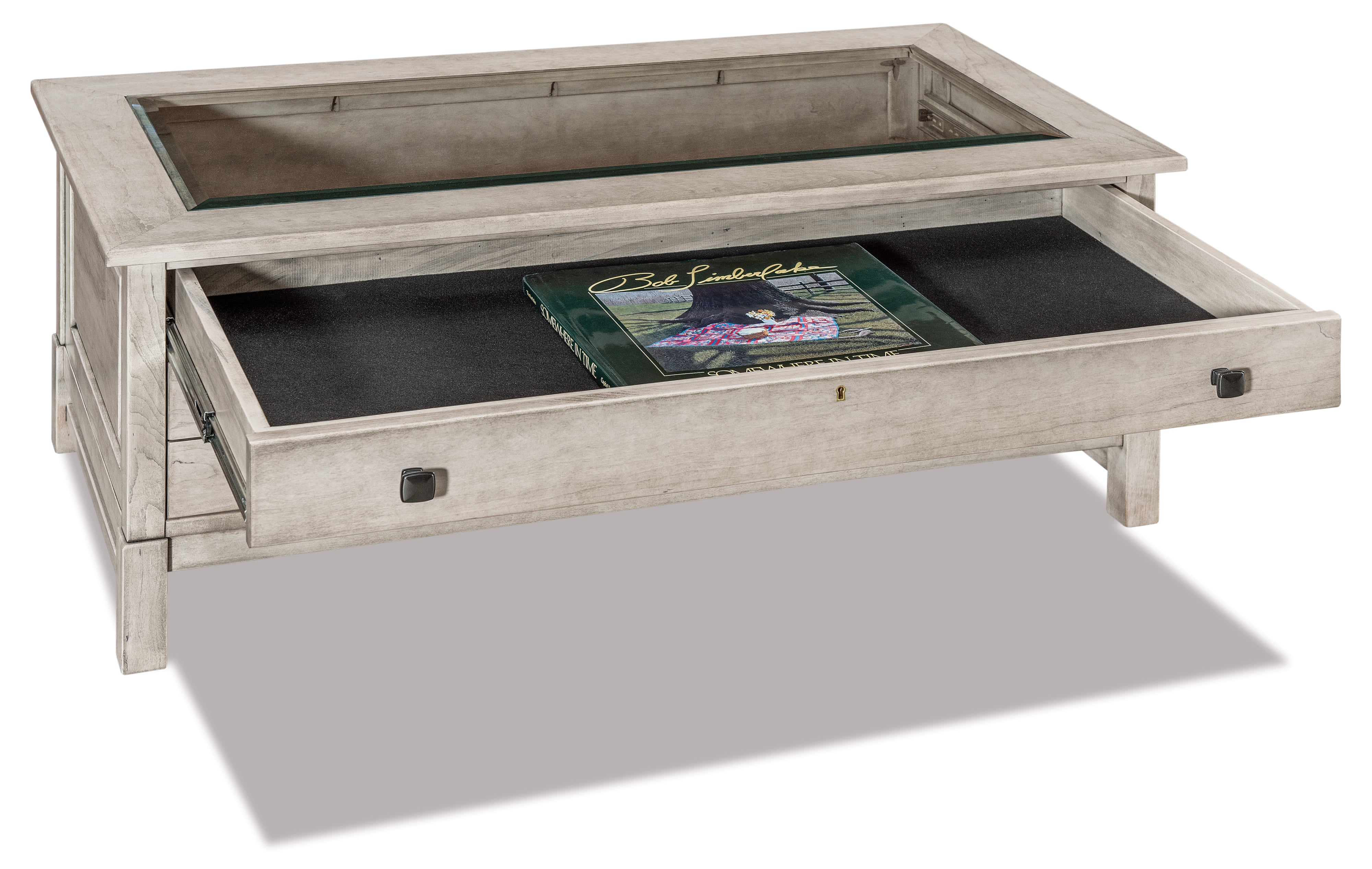 Rectangle Cocktail Table with Glass Top