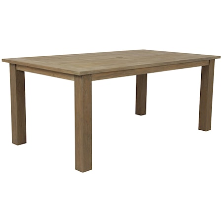 Coastal Teak 91" Outdoor Dining Table