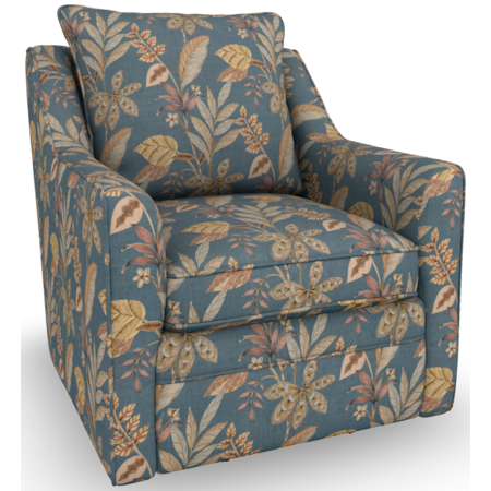 Pillow-Back Swivel Chair
