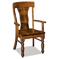 Traditional Double Bend Dining Arm Chair