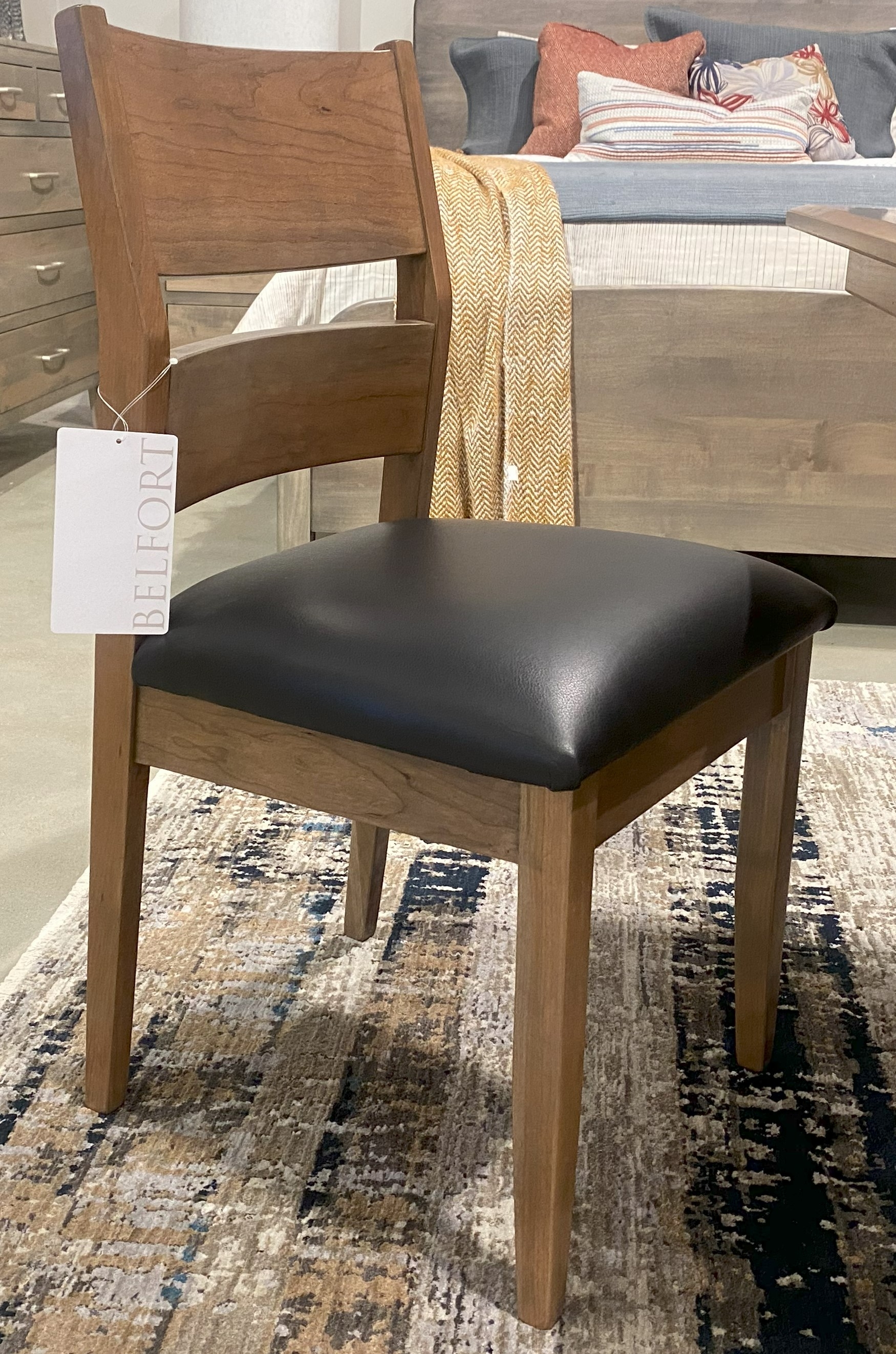 Side Chair With Leather Seat