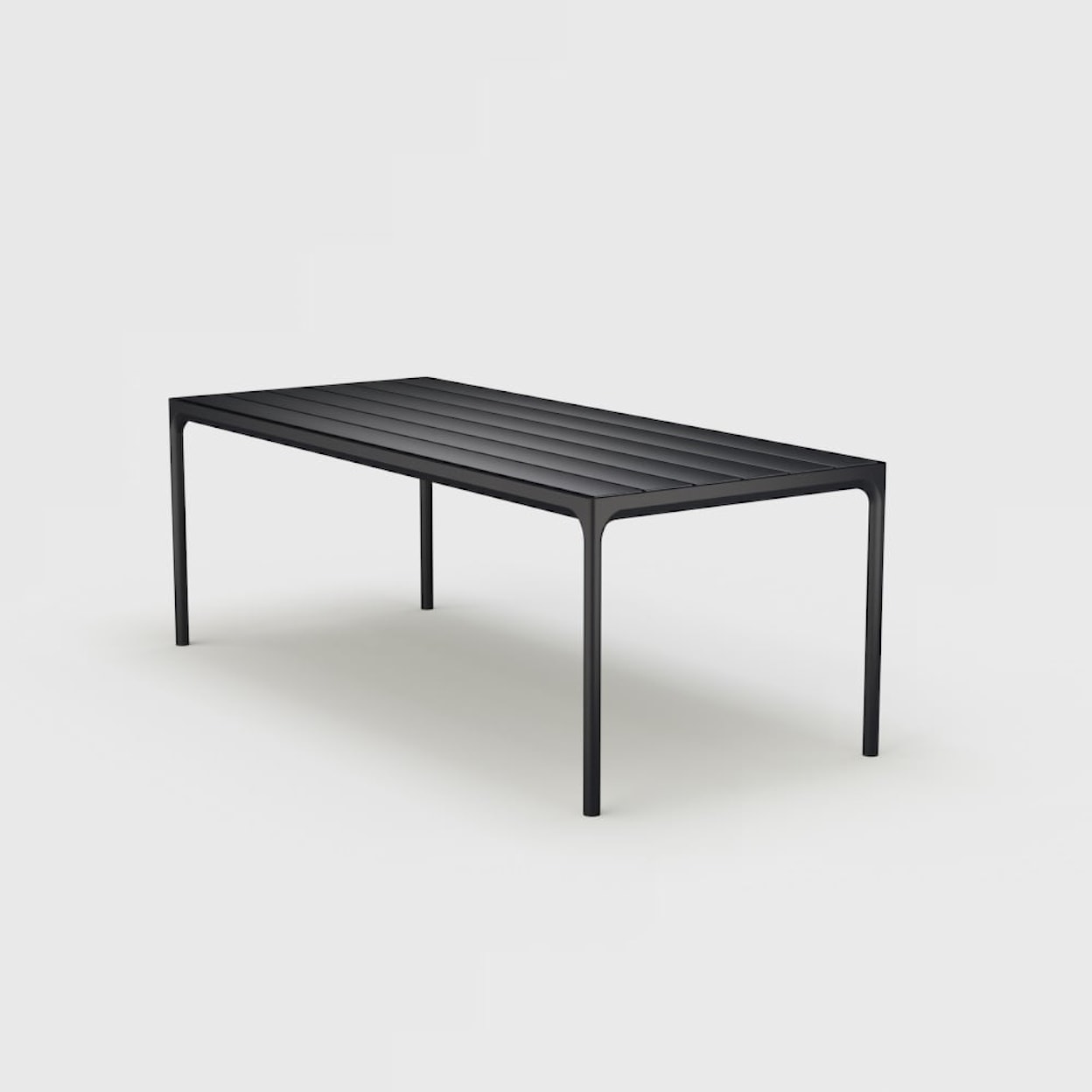 HOUE Outdoor Tables Four Black 82 Inch Outdoor Dining Table