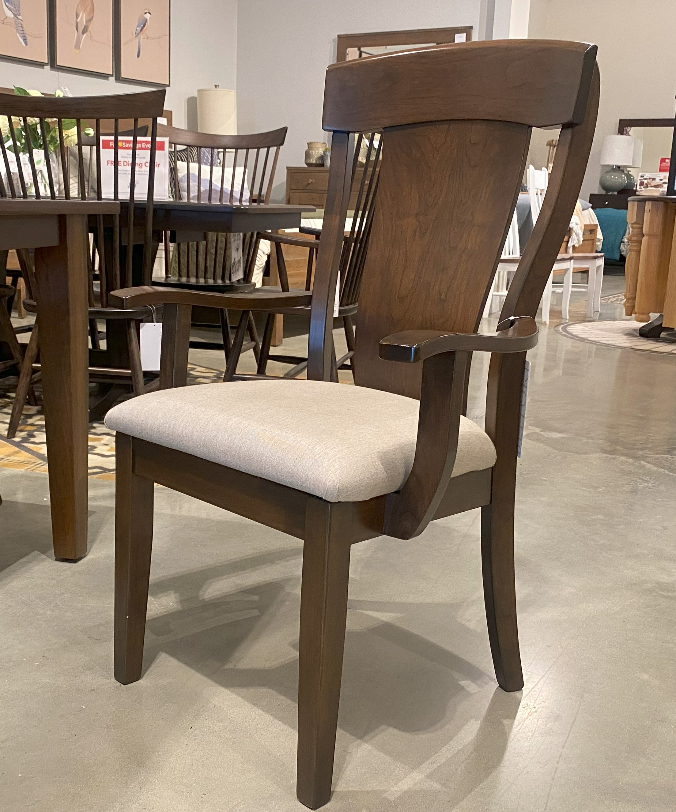 Bozeman Arm Chair With Upholstered Seat
