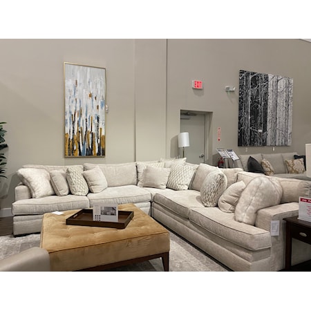 Huntington House 7100 Godfrey 7100-51x2+7100-31x3 | Groups Furniture Five Piece Sofa Sectional - Sofa | Armless Belfort Sectional