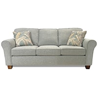 Customizable Transitional Sofa with Rolled Arms