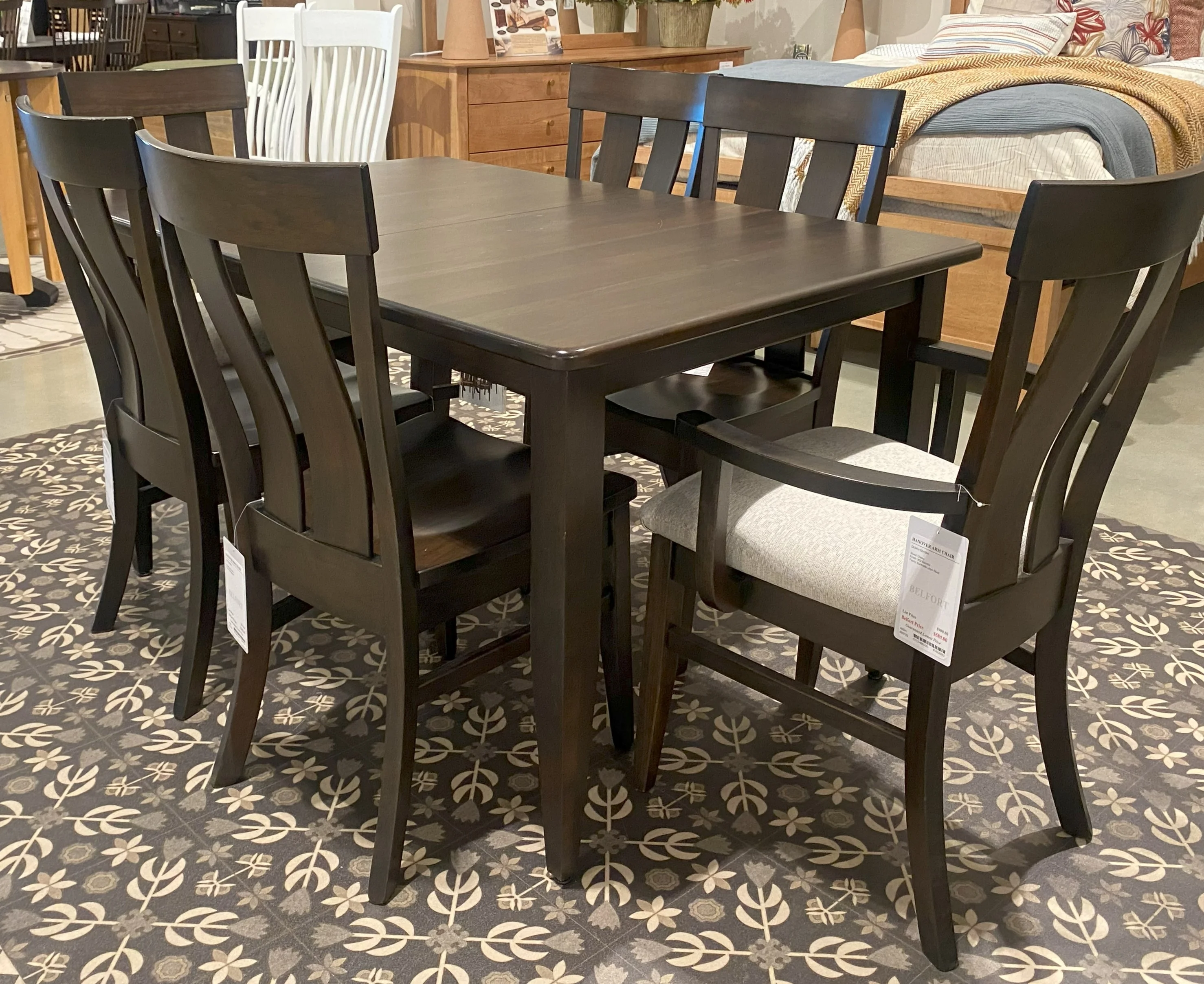 Daniel's Amish Dining Groups 36541T+36541B134601134602 7 Piece